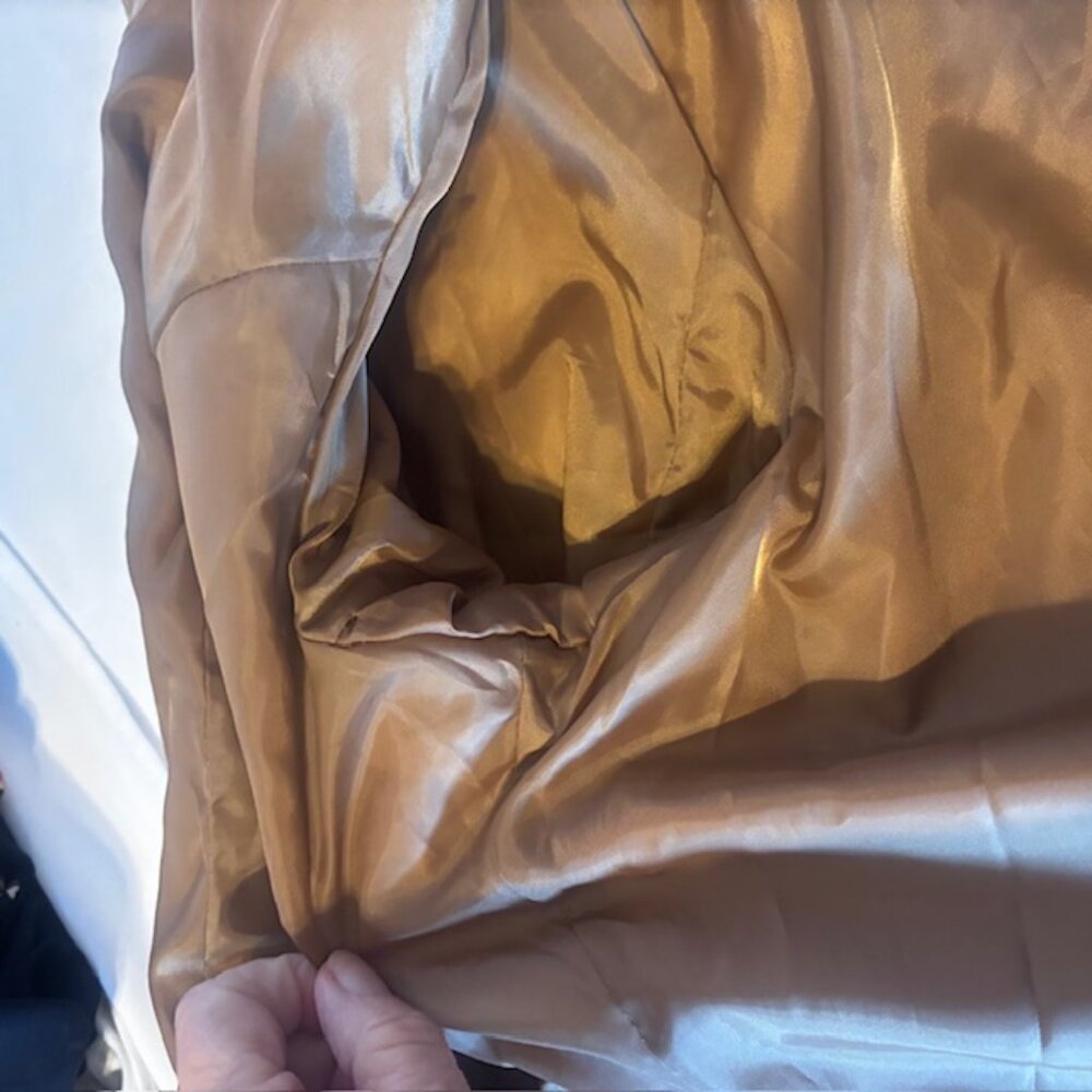 Cherokee Genuine Suede Jacket Tan Zip Front Coat | 20W - Picture 13 of 14
